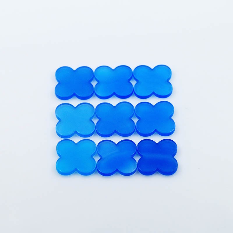 Synthetic Blue Glass Clover Stone price